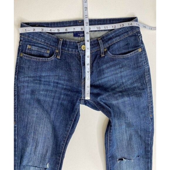 LEVIS Low Skinny 531 Ripped Distressed Jeans Sz 4 Short 4S - Picture 3 of 8